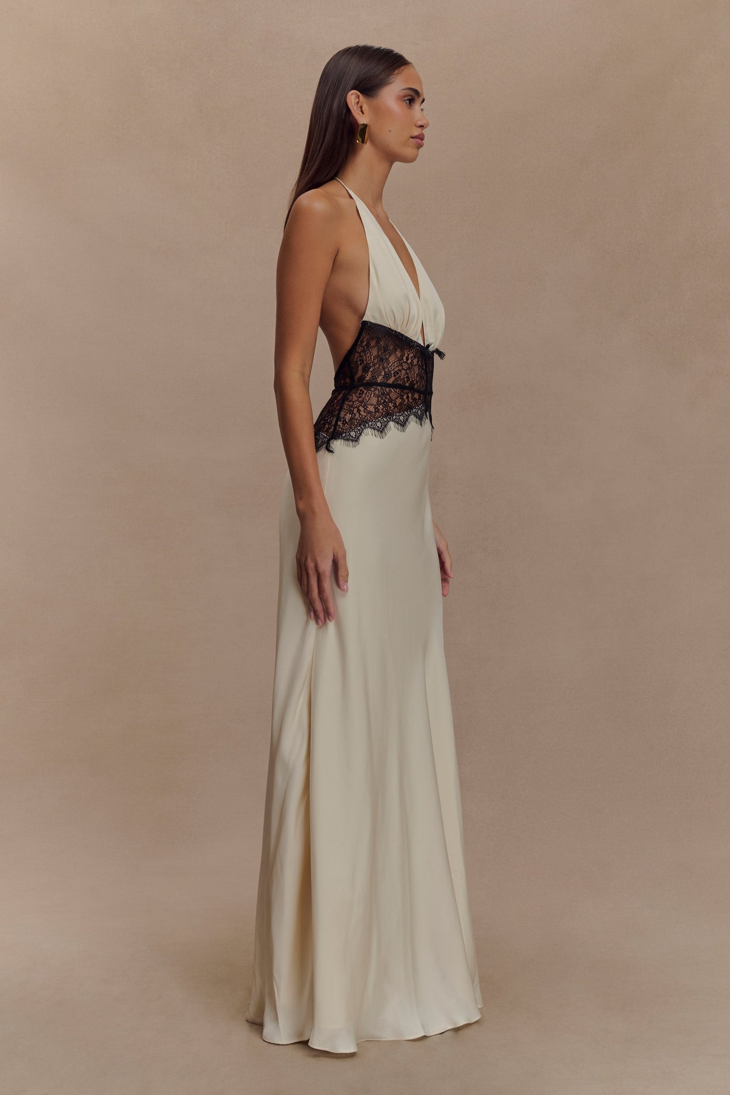 Celina Lace&Latin Satin dress