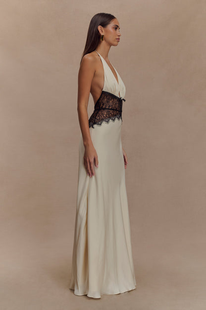 Celina Lace&Latin Satin dress