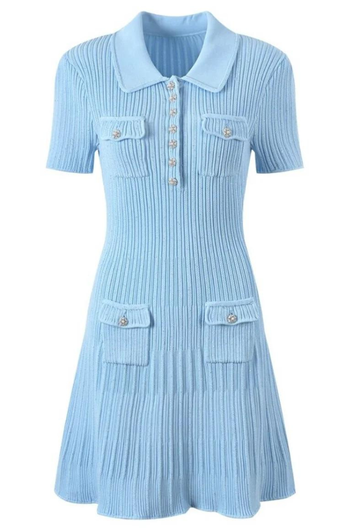 Ariella | Geribbelde Mini Jurk