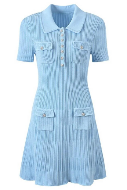 Ariella | Geribbelde Mini Jurk