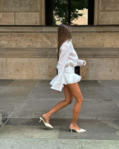 Brynlee | Plissé Mini Jurk