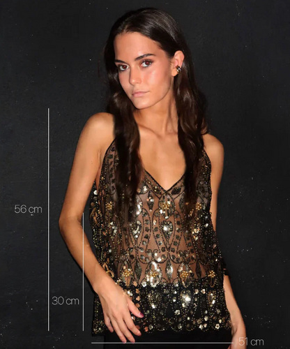 Trinity | Sprankelende Pailletten Top