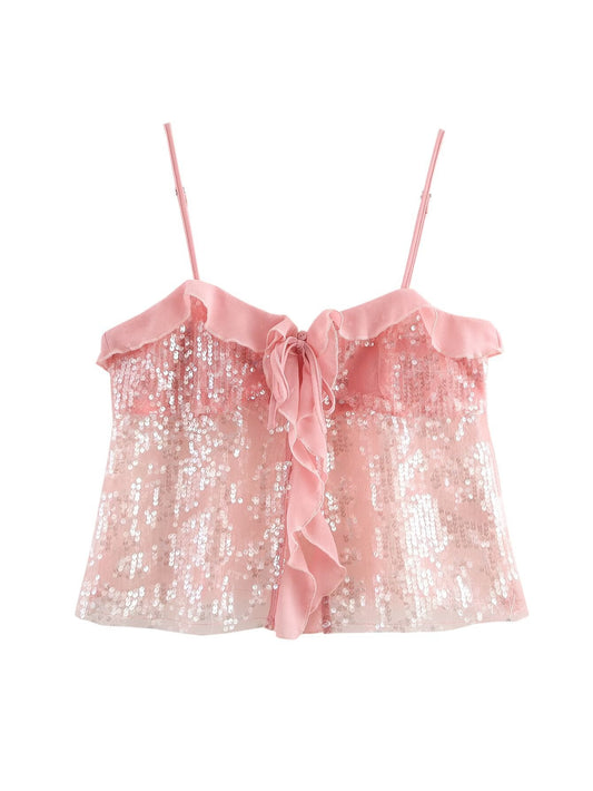 Clarissa | Pailletten Haltertop