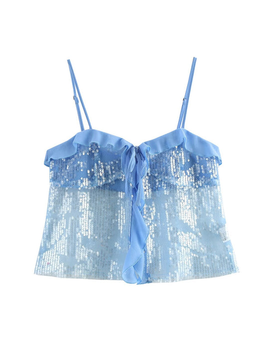 Clarissa | Pailletten Haltertop