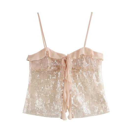 Clarissa | Pailletten Haltertop