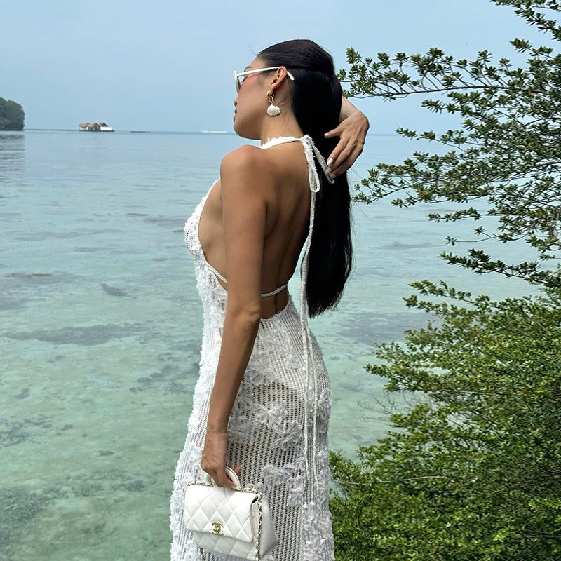 Arlette | Hangende Hals Mouwloze Maxi Jurk