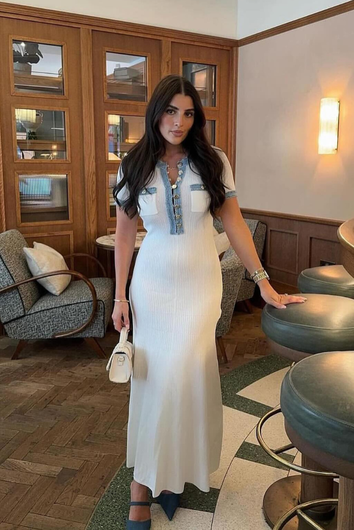 Rhoswen | Azure Kraag Jurk