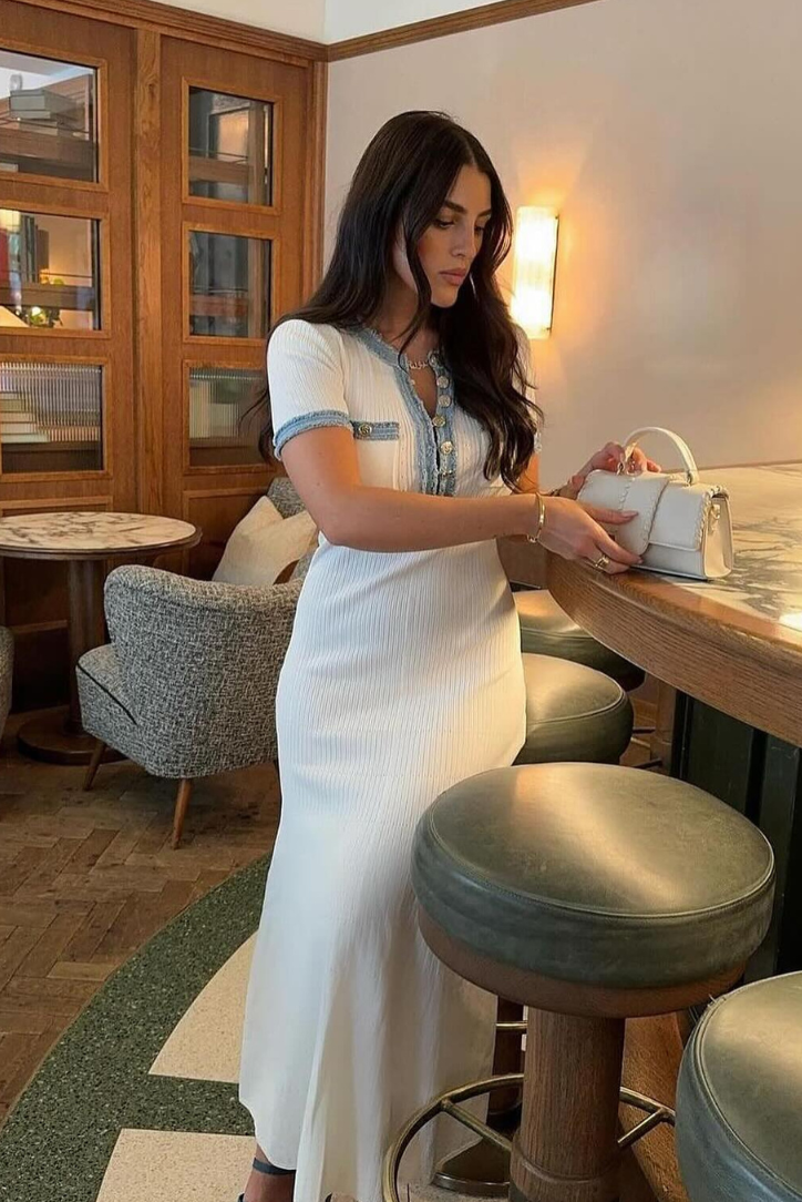 Rhoswen | Azure Kraag Jurk