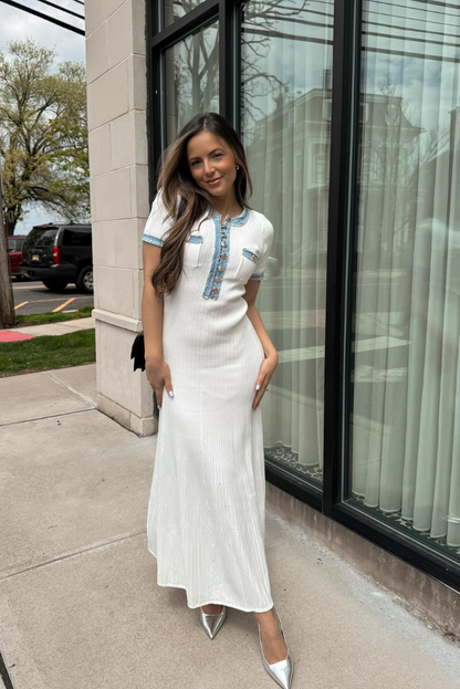 Rhoswen | Azure Kraag Jurk