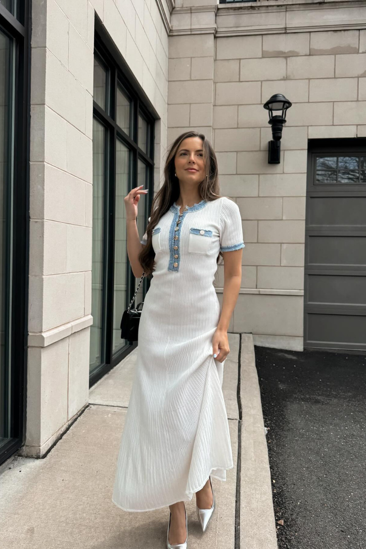 Rhoswen | Azure Kraag Jurk