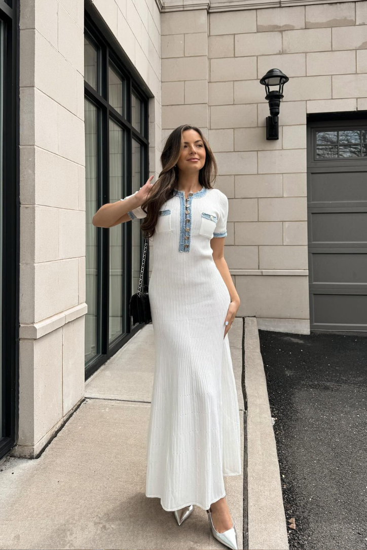 Rhoswen | Azure Kraag Jurk