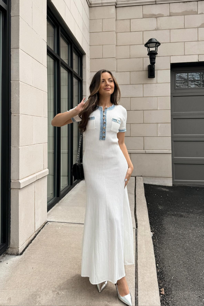 Rhoswen | Azure Kraag Jurk