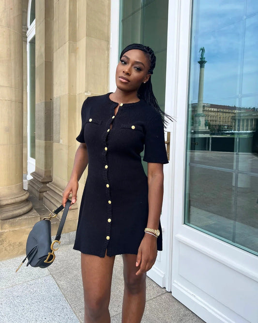 Holly | Gebreide Mini-jurk