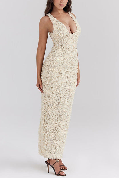 Lyra | Bloemen Backless Maxi Jurk