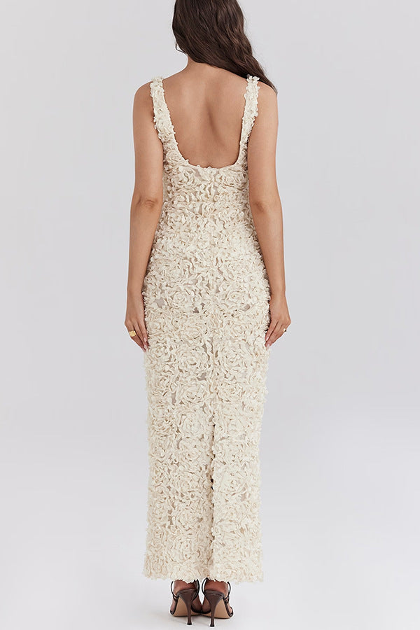 Lyra | Bloemen Backless Maxi Jurk