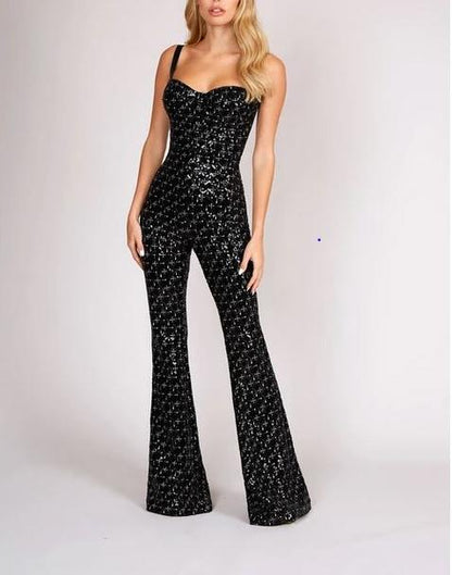 Avah | Glamoureuze Pailletten Jumpsuit