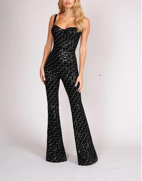 Avah | Glamoureuze Pailletten Jumpsuit