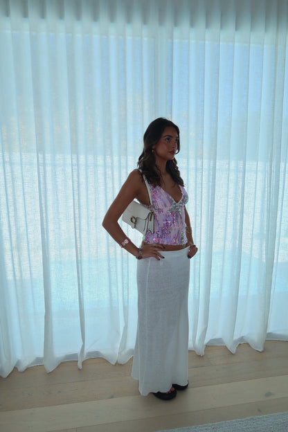 Ivanna | Pailletten Halter Tanktop