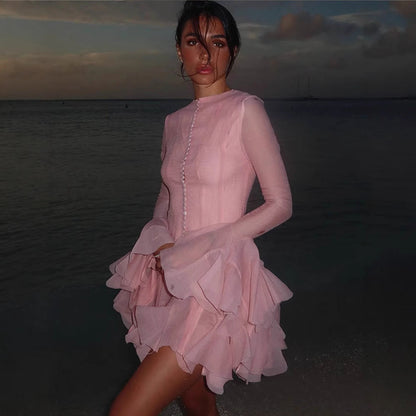 Vada | Blush Mini Jurk