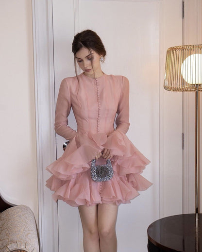 Vada | Blush Mini Jurk