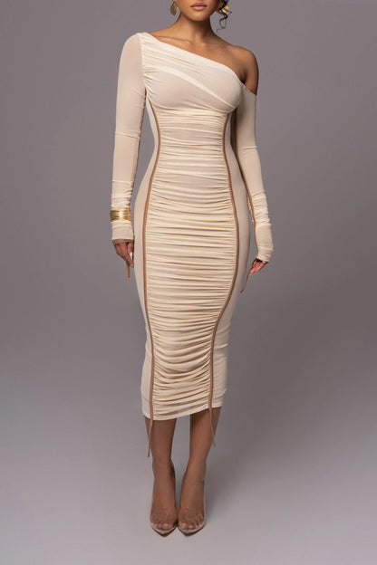 Off-Shoulder Midi Dress