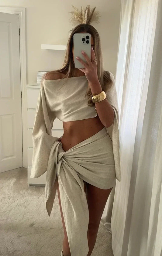 Amoura | Graceful Draped Set