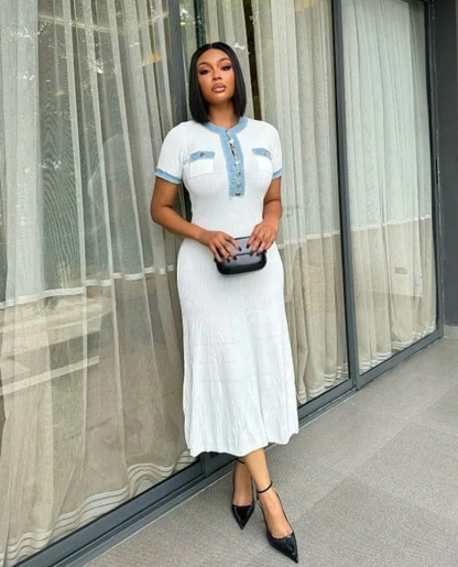 Rhoswen | Azure Kraag Jurk