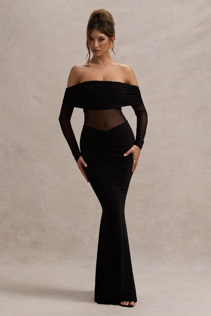 Off Shoulder Zwart