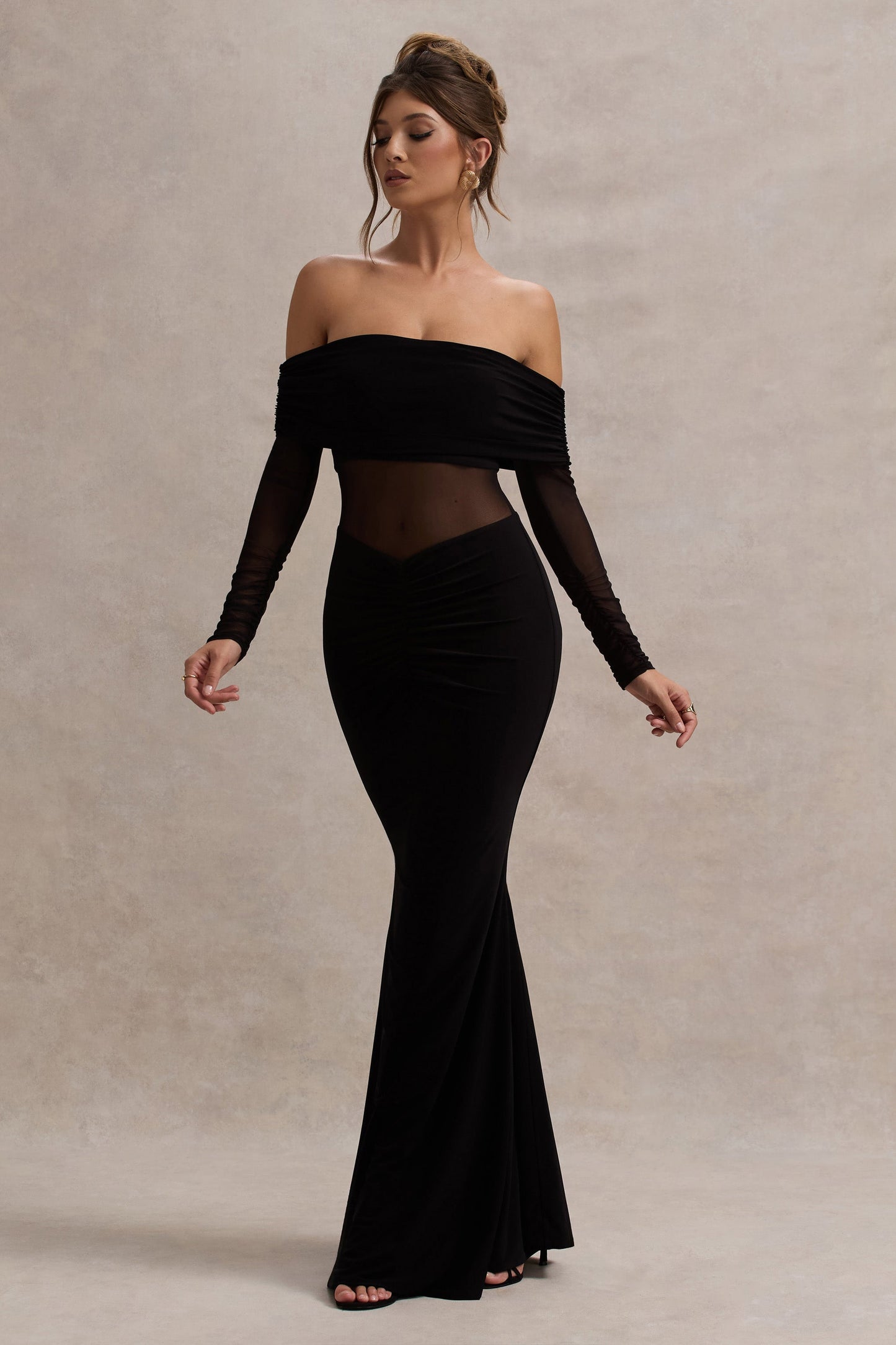 Off Shoulder Zwart