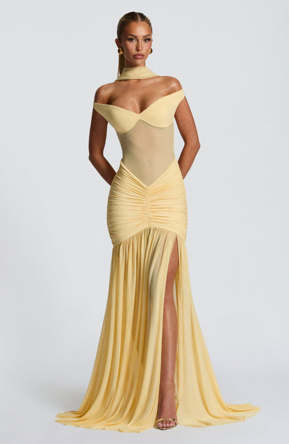 Alaia Maxi Dress - Lemon