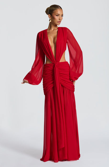 Andrina Maxi Dress - Red