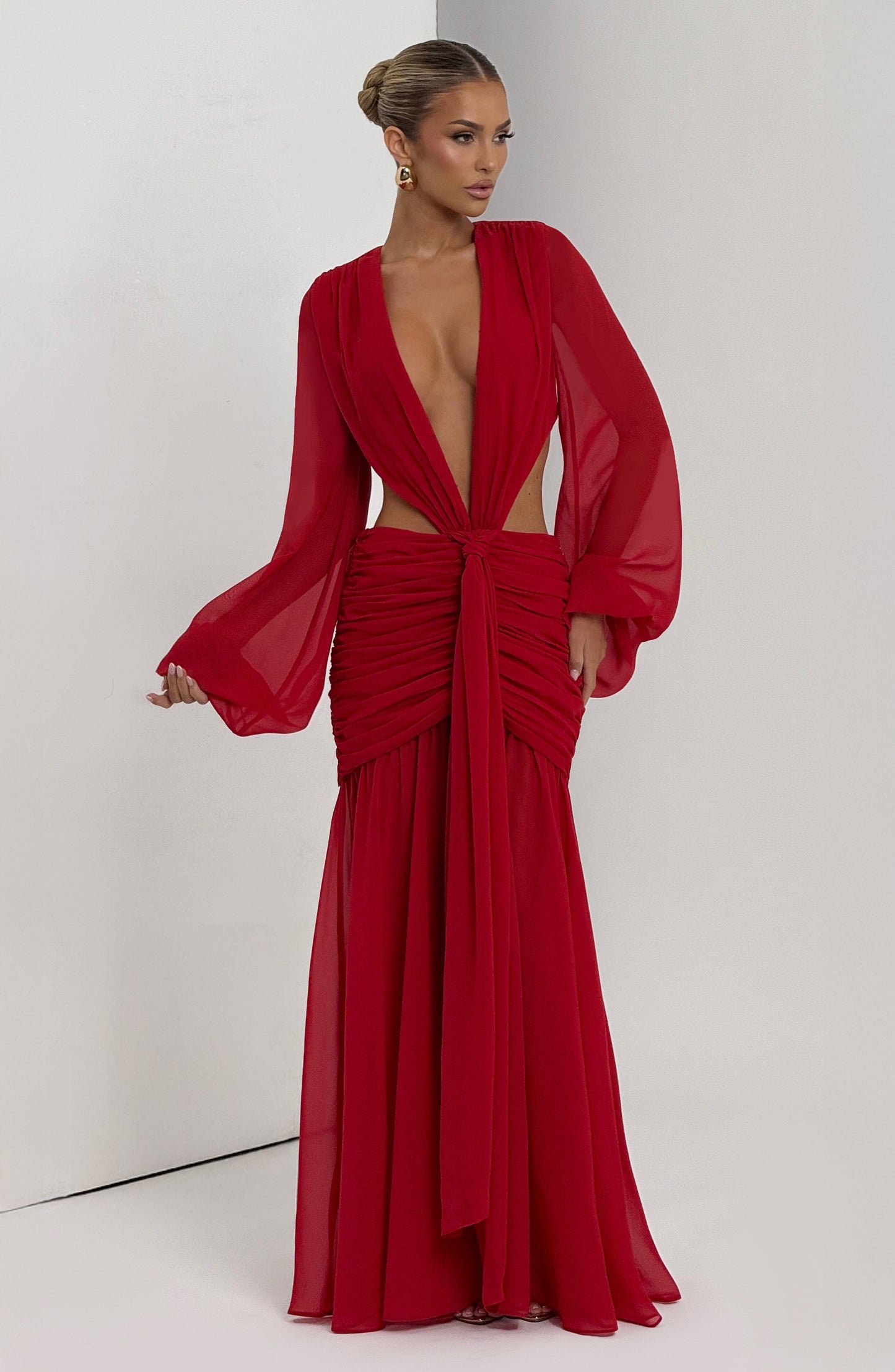 Andrina Maxi Dress - Red