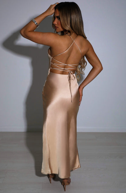 Cia Midi Dress - Champagne