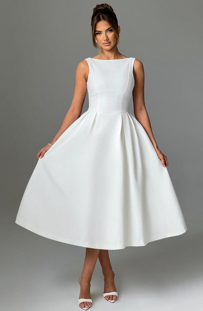 Clarabella Midi Dress - Ivory