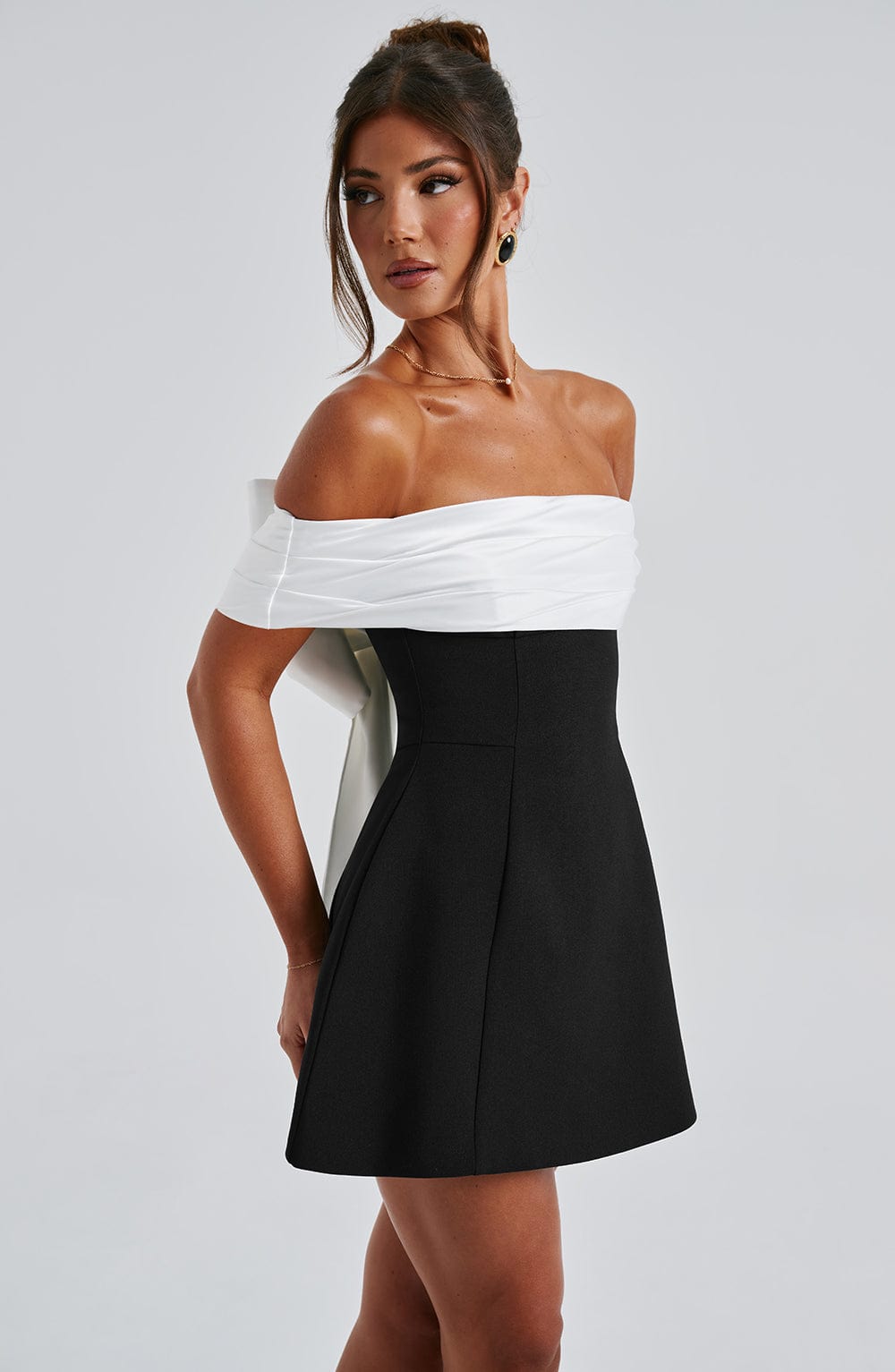 Bow Dress Zwart/Wit