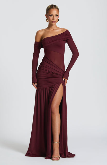 Ettalie Maxi Dress - Cherry Lacquer