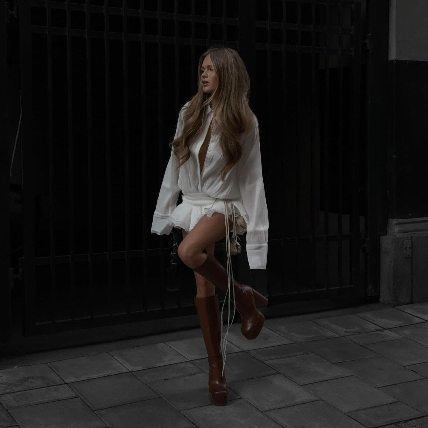 Brynlee | Plissé Mini Jurk