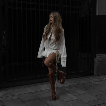 Brynlee | Plissé Mini Jurk