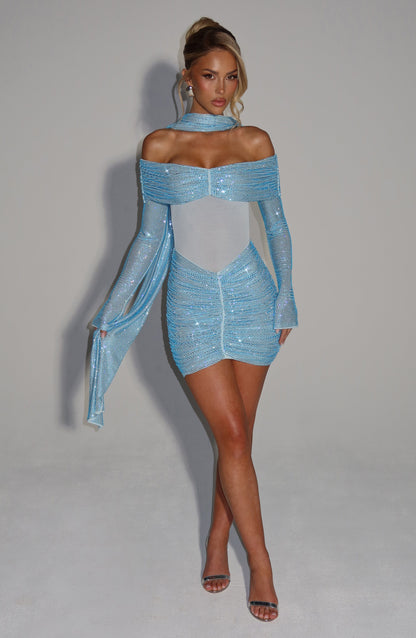 Hydra Mini Dress - Aqua