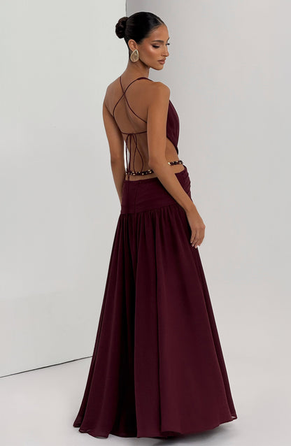 Indianna Maxi Dress - Cherry Lacquer