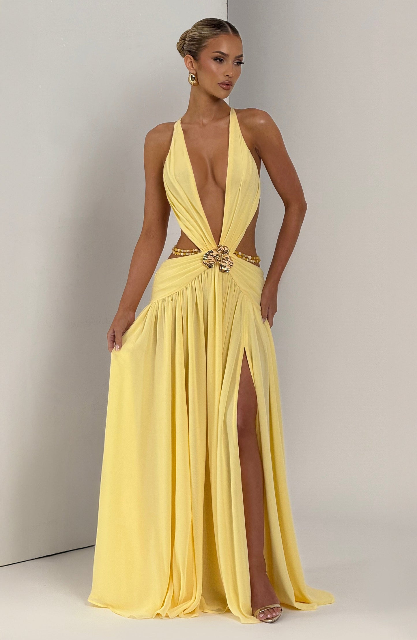 Indianna Maxi Dress - Lemon