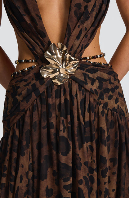 Indianna Maxi Dress - Leopard Print