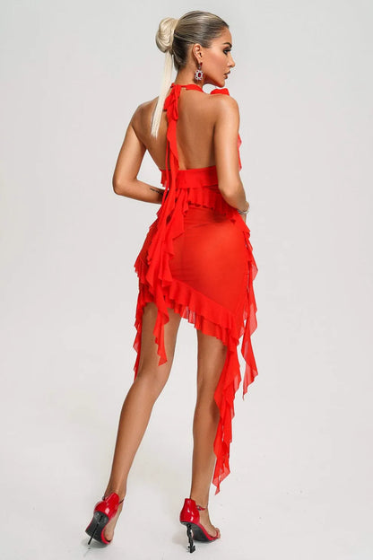 Alayah | Mesh Midi-jurk