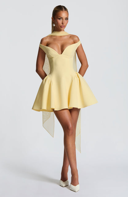 Marla Mini Dress - Lemon