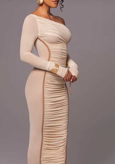 Off-Shoulder Midi Dress