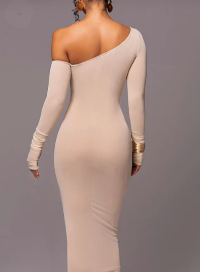 Off-Shoulder Midi Dress