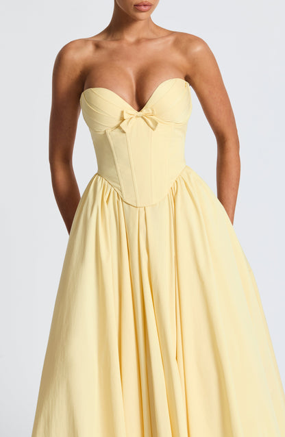 Prim Midi Dress - Lemon
