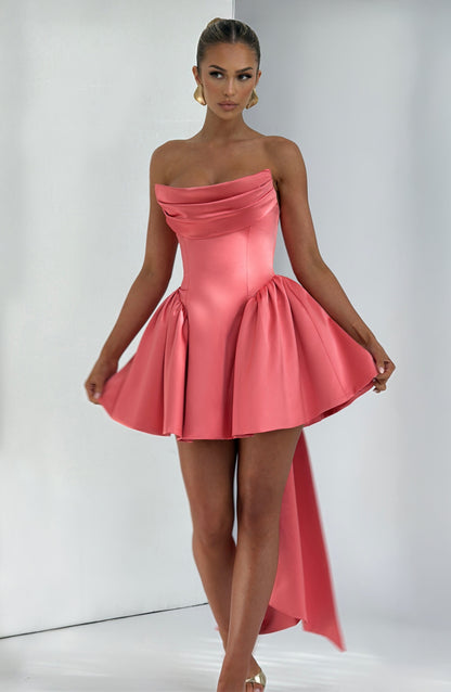 Trinity Mini Dress - Coral Pink